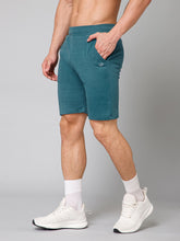RS CASUAL COTTON MELANGE SHORTS-PEACOCK GREEN